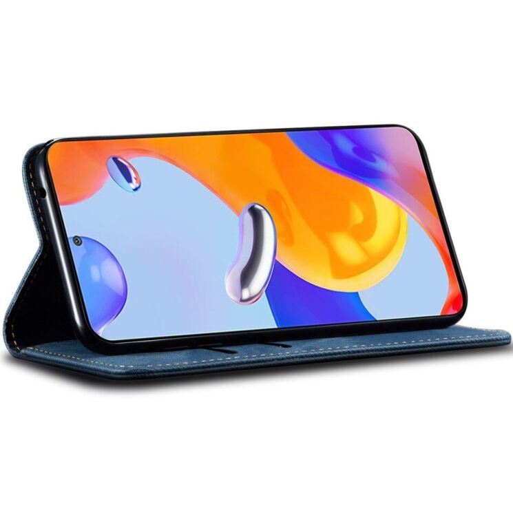 Чехол-книжка UniCase Jeans Wallet для Xiaomi Redmi Note 14 Pro Plus - Blue: фото 6 из 6