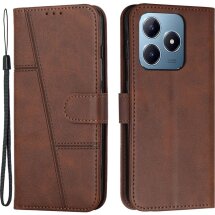 Чехол-книжка UniCase Jet Cover для Realme C63 / C61 / Note 60x / Note 60 - Brown: фото 1 из 10