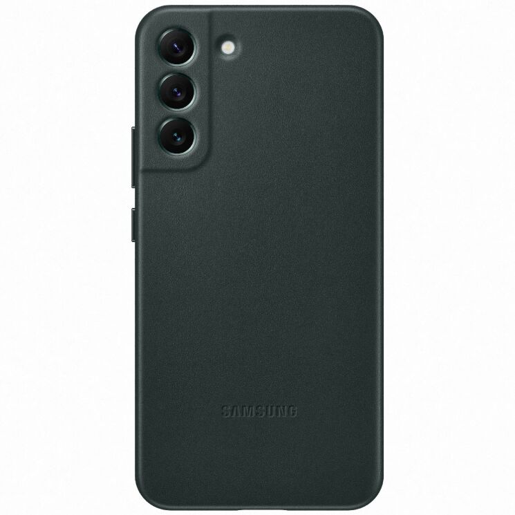 Чехол Leather Cover для Samsung Galaxy S22 Plus (S906) EF-VS906LGEGRU - Forest Green: фото 1 из 5