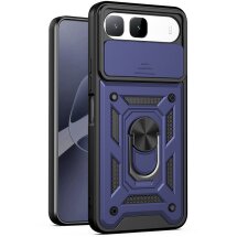 Чехол с защитой камеры Deexe Armor Shield для Infinix Hot 60i - Blue: фото 1 из 9