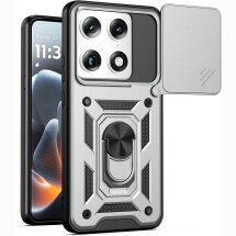Чохол із захистом камери Deexe Armor Shield для Motorola Signature - Silver: фото 1 з 9