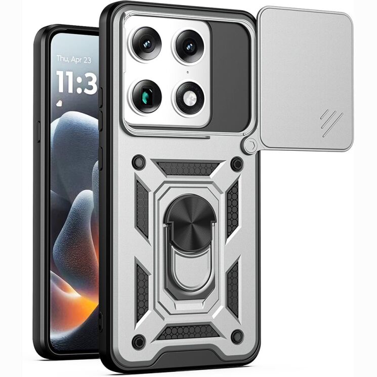 Чохол із захистом камери Deexe Armor Shield для Motorola Signature - Silver: фото 1 з 9
