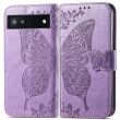 Чехол UniCase Butterfly Pattern для Google Pixel 6a - Light Purple (293641LV)