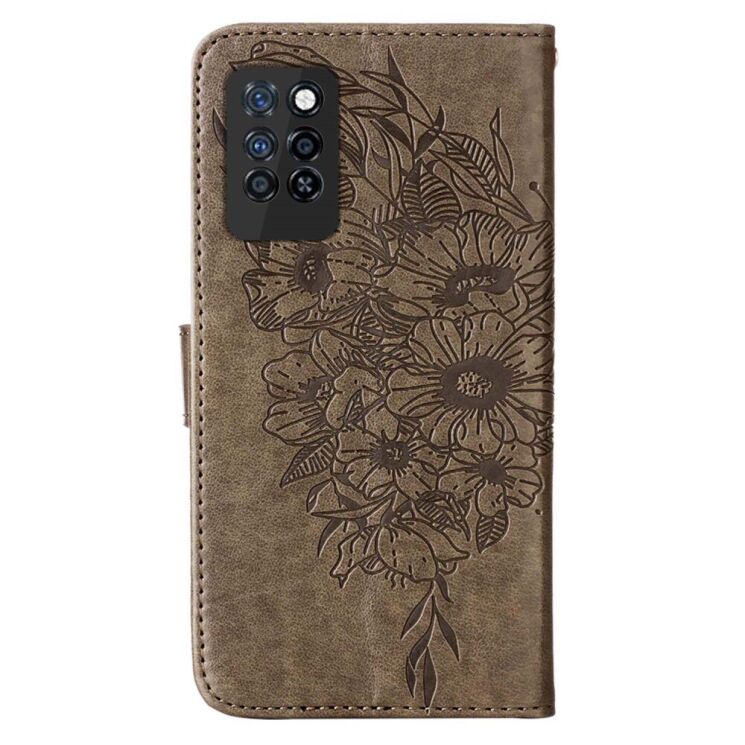 Чехол-книжка с рисунком UniCase Butterfly Pattern для Infinix Note 10 Pro (X695C) - Grey: фото 3 из 10