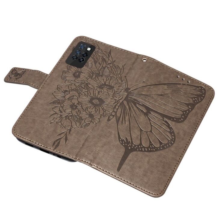 Чехол-книжка с рисунком UniCase Butterfly Pattern для Infinix Note 10 Pro (X695C) - Grey: фото 8 из 10