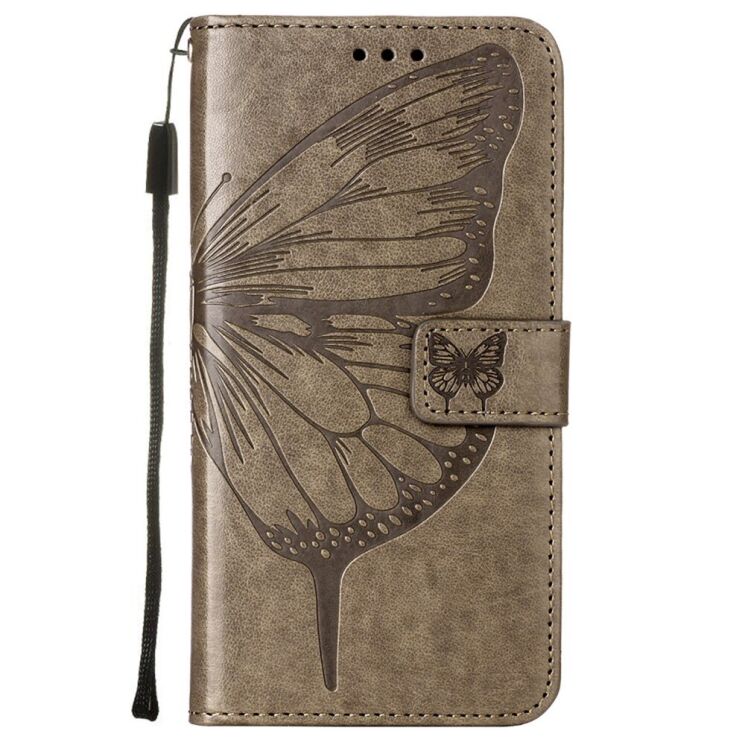 Чехол-книжка с рисунком UniCase Butterfly Pattern для Infinix Note 10 Pro (X695C) - Grey: фото 2 из 10