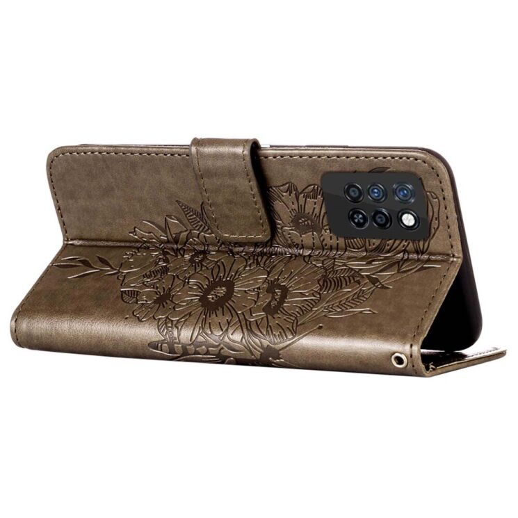 Чехол-книжка с рисунком UniCase Butterfly Pattern для Infinix Note 10 Pro (X695C) - Grey: фото 4 из 10