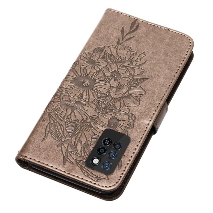 Чехол-книжка с рисунком UniCase Butterfly Pattern для Infinix Note 10 Pro (X695C) - Grey: фото 7 из 10