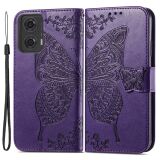 Чохол UniCase Butterfly Pattern для Motorola Moto G24 / G04 / G04s / E14 - Dark Purple (347827DV)