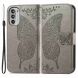 Чехол-книжка с рисунком UniCase Butterfly Pattern для Motorola Moto G52 / G82 - Grey (326822H). Фото 1 из 8
