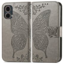 Чехол UniCase Butterfly Pattern для Motorola Moto G85 - Grey: фото 1 из 6