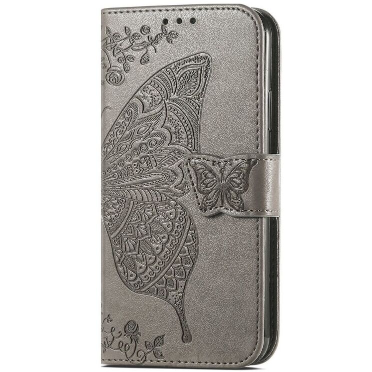 Чехол UniCase Butterfly Pattern для Motorola Moto G85 - Grey: фото 6 из 6