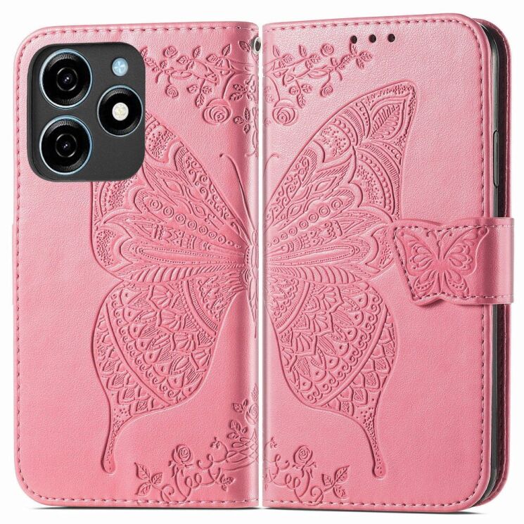 Чохол UniCase Butterfly Pattern для TECNO Spark 20C - Pink: фото 1 з 8