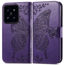Чехол UniCase Butterfly Pattern для Xiaomi 14T - Dark Purple: фото 1 из 5