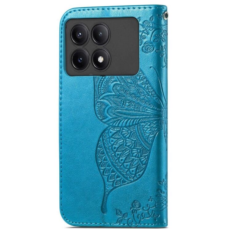 Чехол UniCase Butterfly Pattern для Xiaomi Poco X6 Pro - Blue: фото 5 из 5