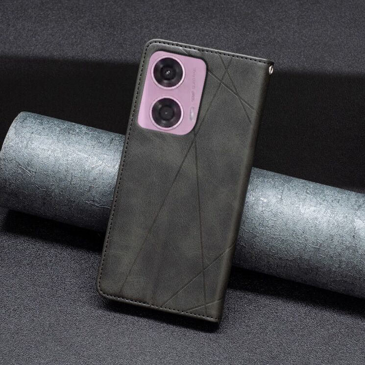 Чехол UniCase Geometric Pattern для Motorola Moto G24 / G04 / G04s / E14 - Black: фото 4 из 8