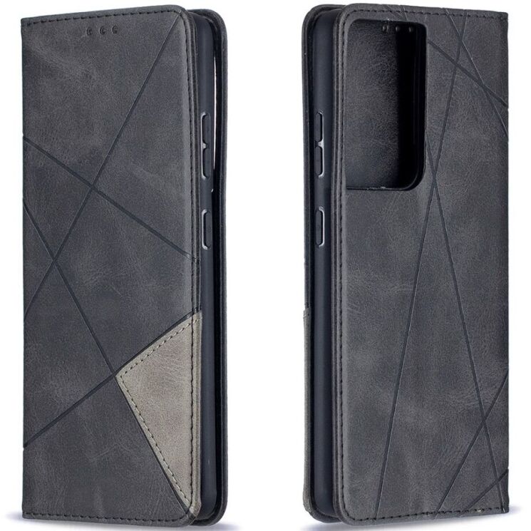 Чехол UniCase Geometric Pattern для Samsung Galaxy S21 Ultra (G998) - Black: фото 2 из 9