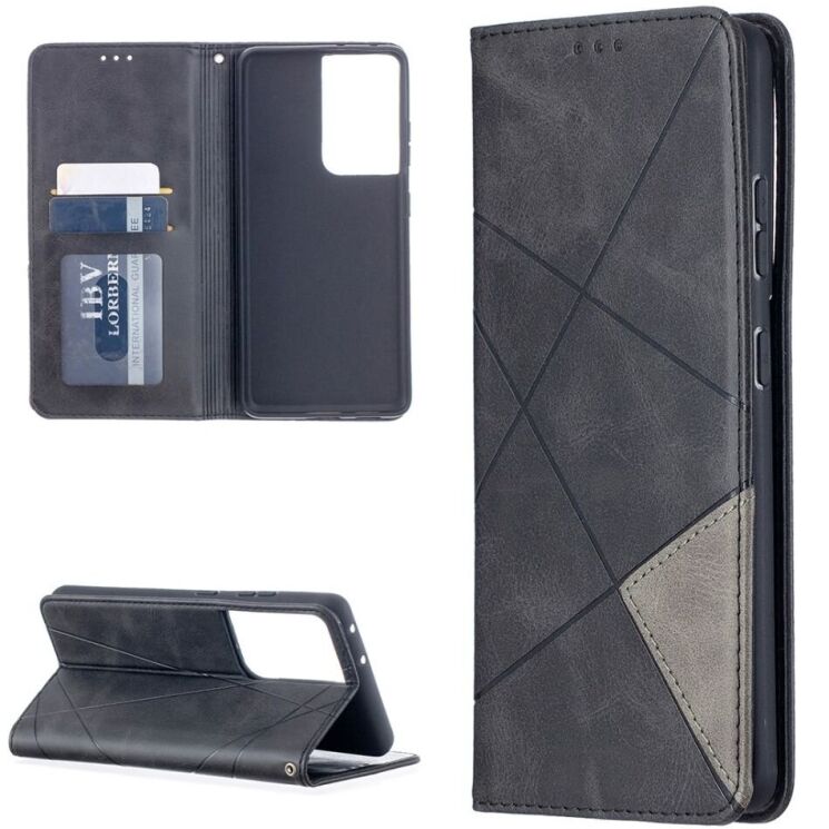 Чехол UniCase Geometric Pattern для Samsung Galaxy S21 Ultra (G998) - Black: фото 1 из 9