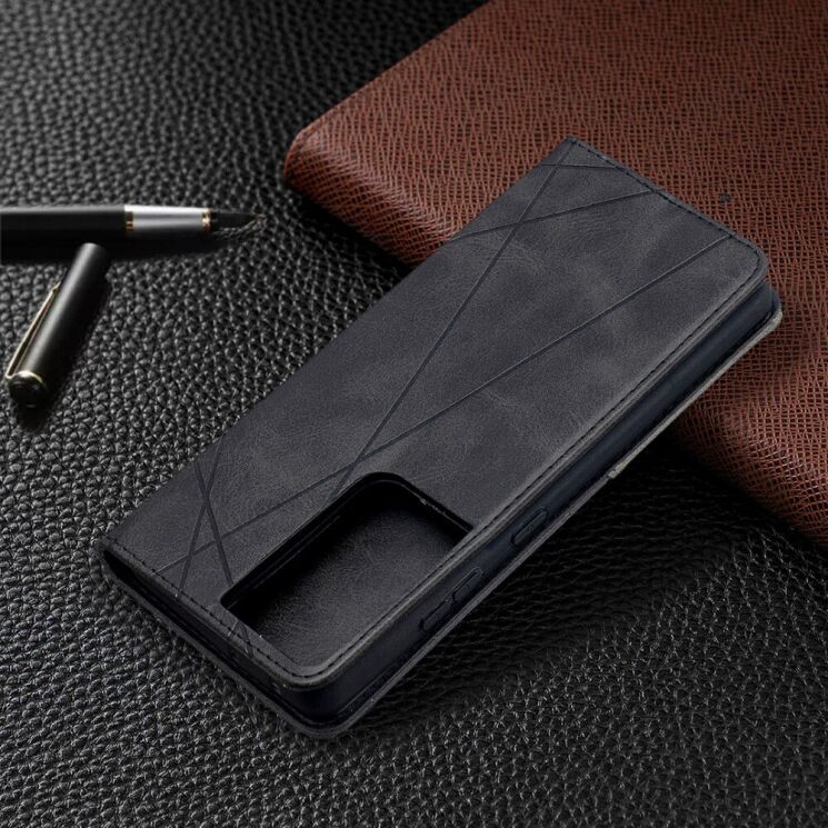 Чехол UniCase Geometric Pattern для Samsung Galaxy S21 Ultra (G998) - Black: фото 6 из 9