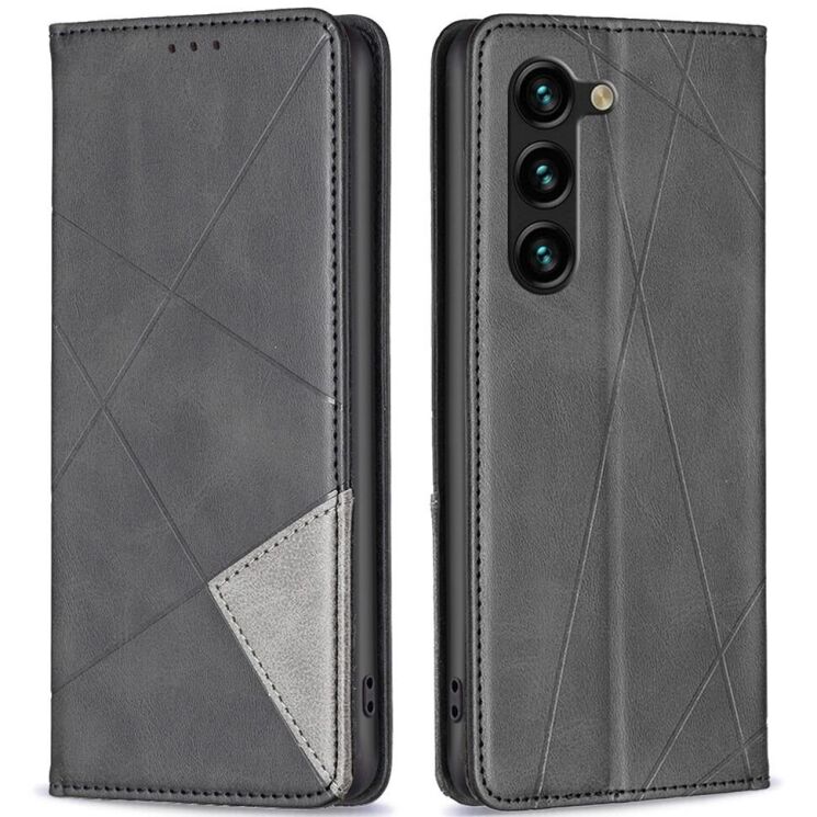 Чехол UniCase Geometric Pattern для Samsung Galaxy S24 Plus (S926) / S25 Plus (S936) - Black: фото 1 из 8