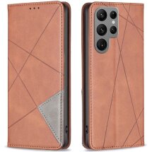Чехол UniCase Geometric Pattern для Samsung Galaxy S25 Ultra (S938) - Brown: фото 1 из 6