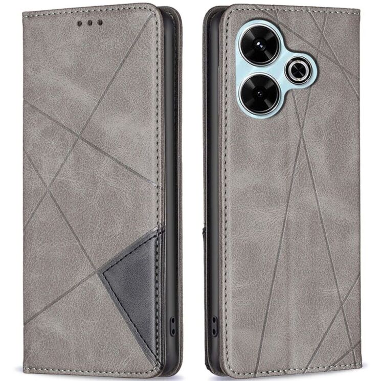 Чехол UniCase Geometric Pattern для Xiaomi Redmi 13 - Grey: фото 1 из 7
