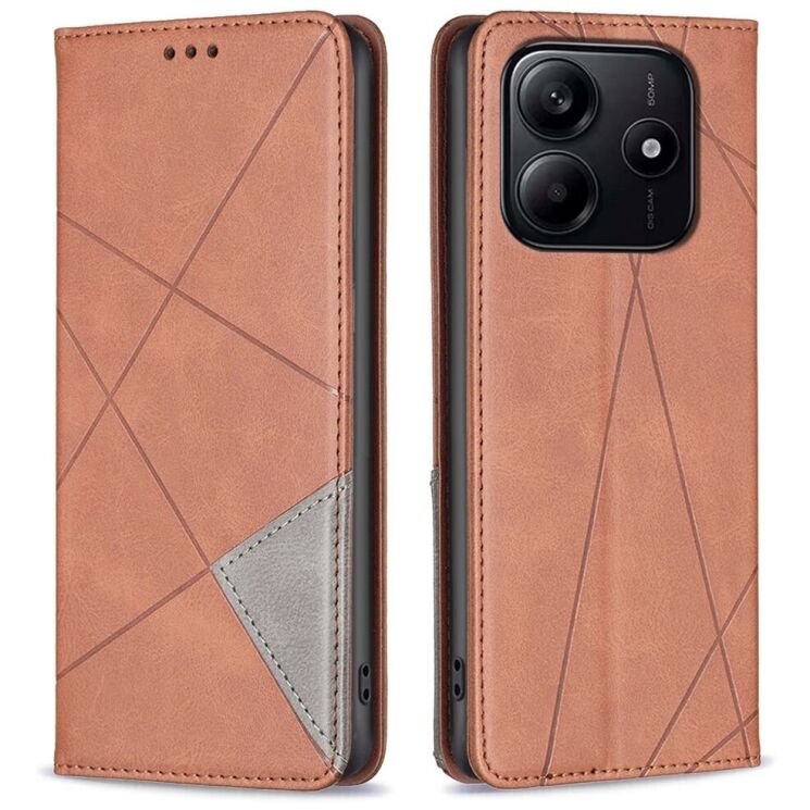 Чехол UniCase Geometric Pattern для Xiaomi Redmi Note 14 5G - Brown: фото 1 из 8