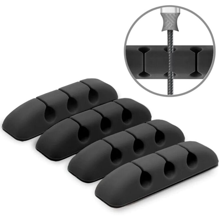 Держатель для кабелей Ringke Silicone Cable Organizer (8809688890727) - Black: фото 1 из 10