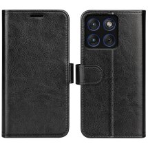 Классический чехол-книжка Deexe Wallet Style для Motorola Edge 70 Max - Black: фото 1 из 8