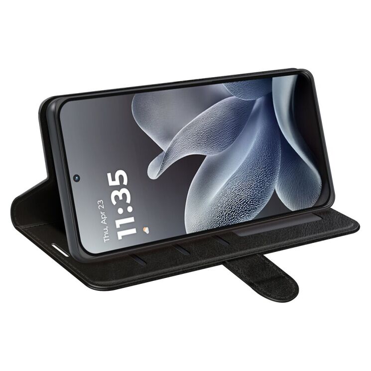 Классический чехол-книжка Deexe Wallet Style для Motorola Edge 70 Max - Black (435517B) Классический чехол-книжка Deexe Wallet Style для Motorola Edge 70 Max - Black: фото 3 из 8