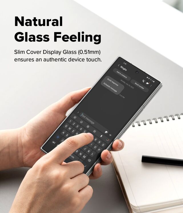 Комплект захисних стекол (2шт) Ringke Easy Slide Tempered Glass для Samsung Galaxy Fold 7 (8800293855460) - Clear: фото 11 з 20