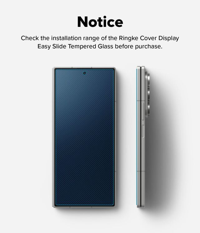 Комплект захисних стекол (2шт) Ringke Easy Slide Tempered Glass для Samsung Galaxy Fold 7 (8800293855460) - Clear: фото 16 з 20