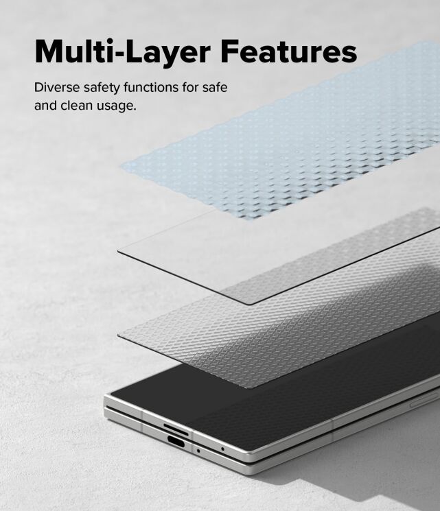Комплект захисних стекол (2шт) Ringke Easy Slide Tempered Glass для Samsung Galaxy Fold 7 (8800293855460) - Clear: фото 13 з 20