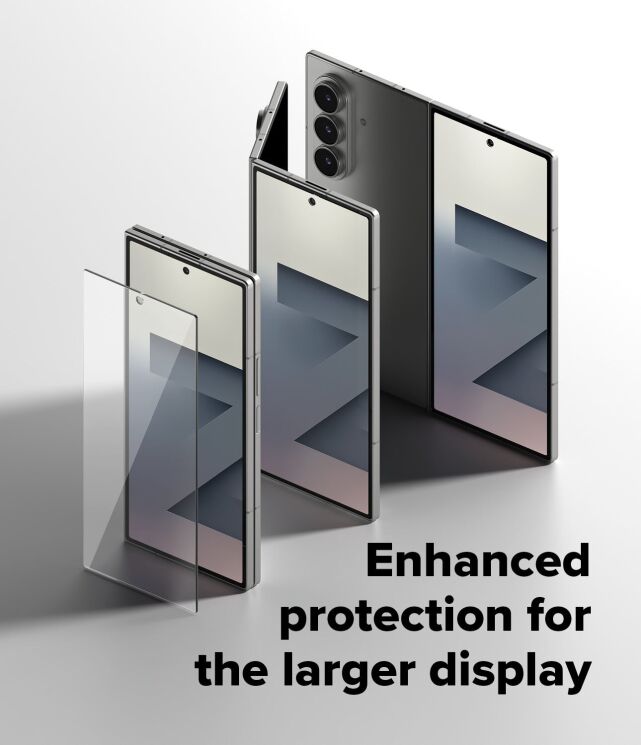 Комплект захисних стекол (2шт) Ringke Easy Slide Tempered Glass для Samsung Galaxy Fold 7 (8800293855460) - Clear: фото 6 з 20