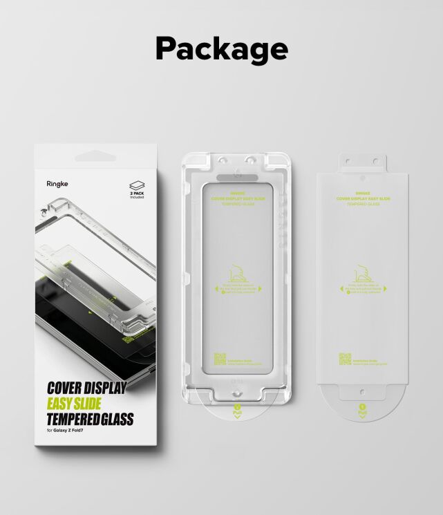 Комплект захисних стекол (2шт) Ringke Easy Slide Tempered Glass для Samsung Galaxy Fold 7 (8800293855460) - Clear: фото 19 з 20