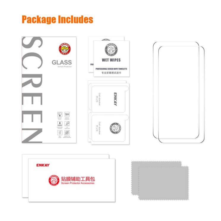 Комплект захисних стекол HAT PRINCE 0.26mm Set для Google Pixel 8 Pro - Transparent: фото 6 з 8