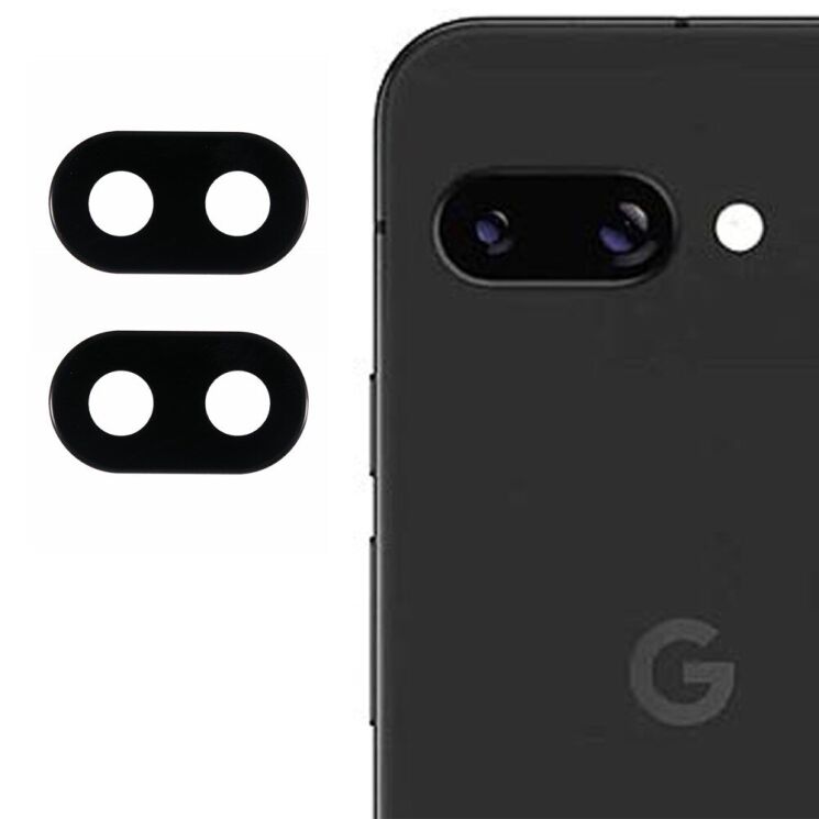 Комплект защитных стекол на заднюю камеру Deexe Black Lens Protector для Google Pixel 9a - Black: фото 1 из 4