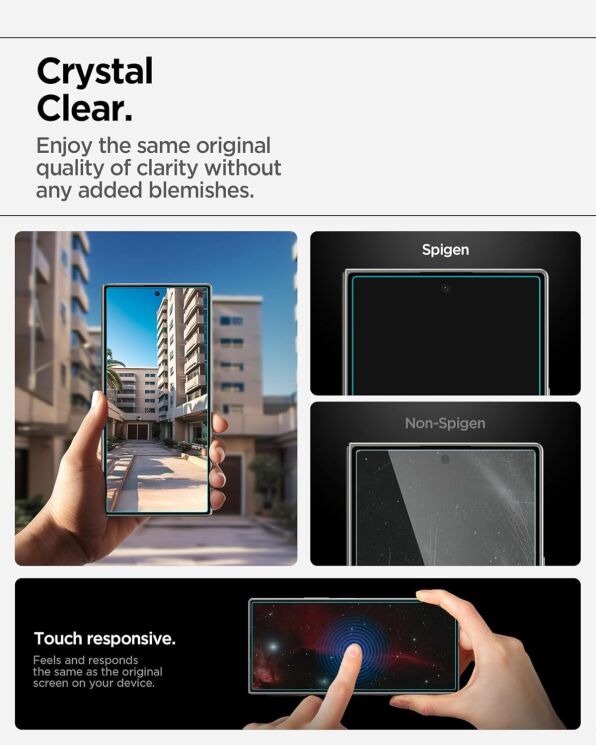 Комплект защитных стекол Spigen (SGP) GLAS.tR EZ Fit Pro Sensor Protected для Samsung Galaxy Fold 7 (AGL09579): фото 10 из 11