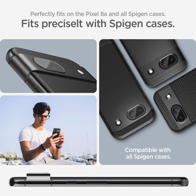 Комплект захисних стекол Spigen (SGP) Optik EZ Fit для Google Pixel 8A: фото 13 з 15