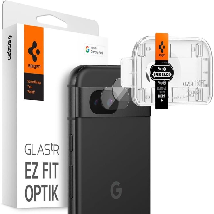 Комплект захисних стекол Spigen (SGP) Optik EZ Fit для Google Pixel 8A: фото 1 з 15