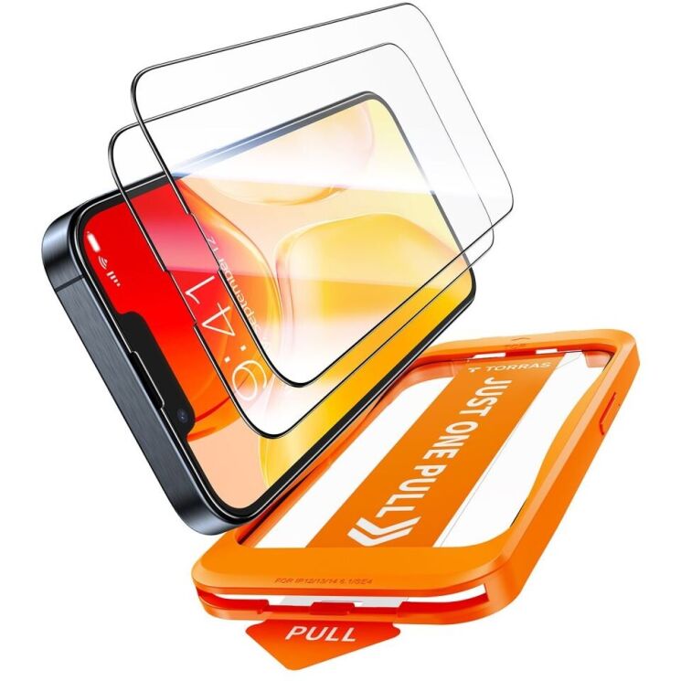 Комплект захисних стекол TORRAS GlassGo Set для Apple iPhone 16e - Black: фото 2 з 12