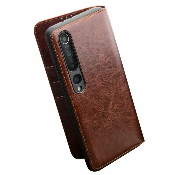 Кожаный чехол QIALINO Classic Case для Xiaomi Mi 10 - Brown: фото 6 из 14
