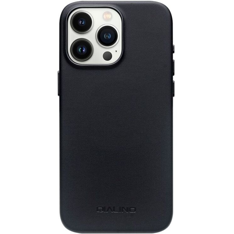 Защитный чехол QIALINO Classic Cover (with MagSafe Support) для Apple iPhone 15 Pro Max - Black: фото 2 из 7