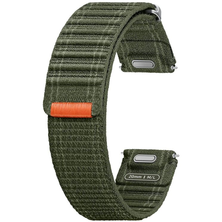 Оригинальный ремешок Fabric Band (M/L) для Samsung Galaxy Watch 4 / 4 Classic / 5 / 5 Pro / 6 / 6 Classic / 7 / FE (ET-SVL31LKEGEU) - Green: фото 1 из 3