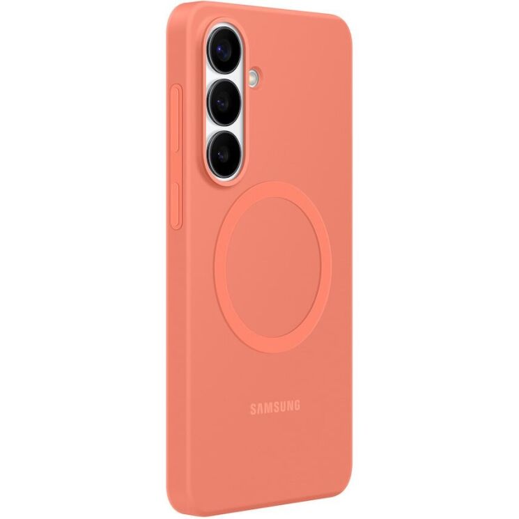 Оригинальный силиконовый чехол Silicone Magnet для Samsung Galaxy S26 Plus (S947) EF-ES947COEGWW - Coralred: фото 3 из 5