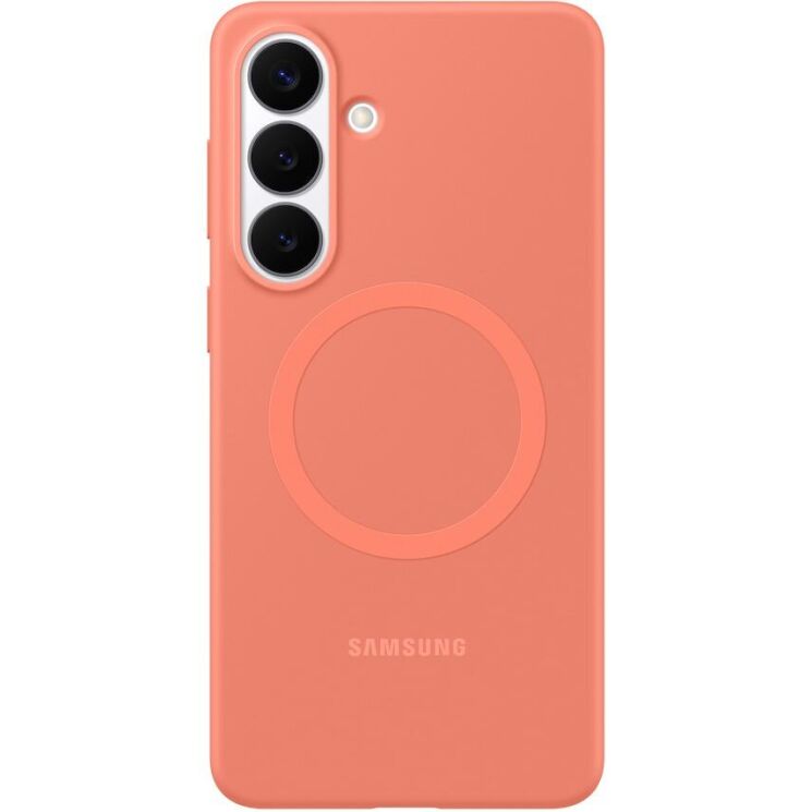 Оригинальный силиконовый чехол Silicone Magnet для Samsung Galaxy S26 Plus (S947) EF-ES947COEGWW - Coralred: фото 1 из 5