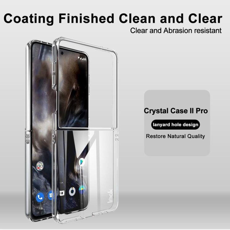 Пластиковий чохол IMAK Crystal II Pro (FF) для Samsung Galaxy Flip 7 - Transparent: фото 4 з 8