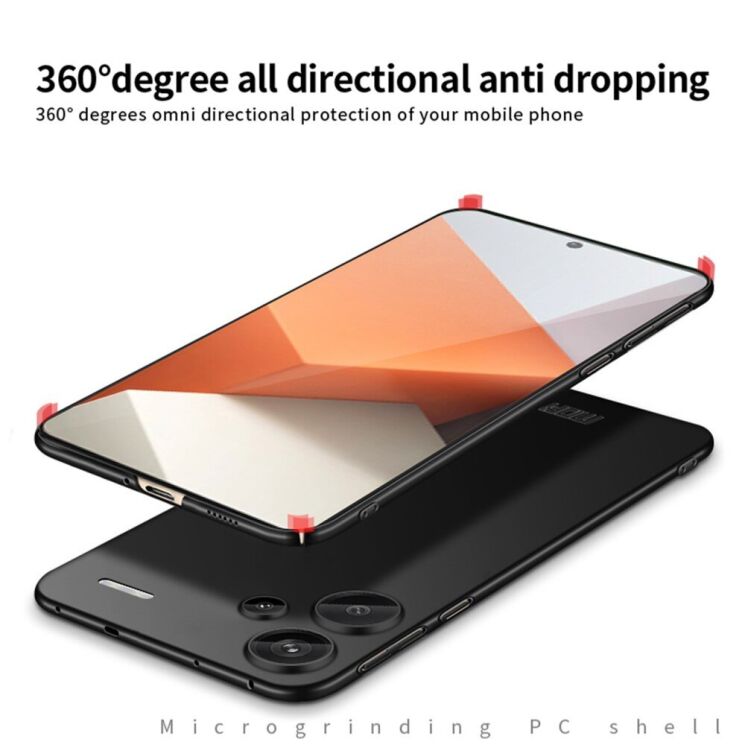 Пластиковый чехол MOFI Slim Shield для Xiaomi Redmi Note 13 Pro+ - Black: фото 6 из 9