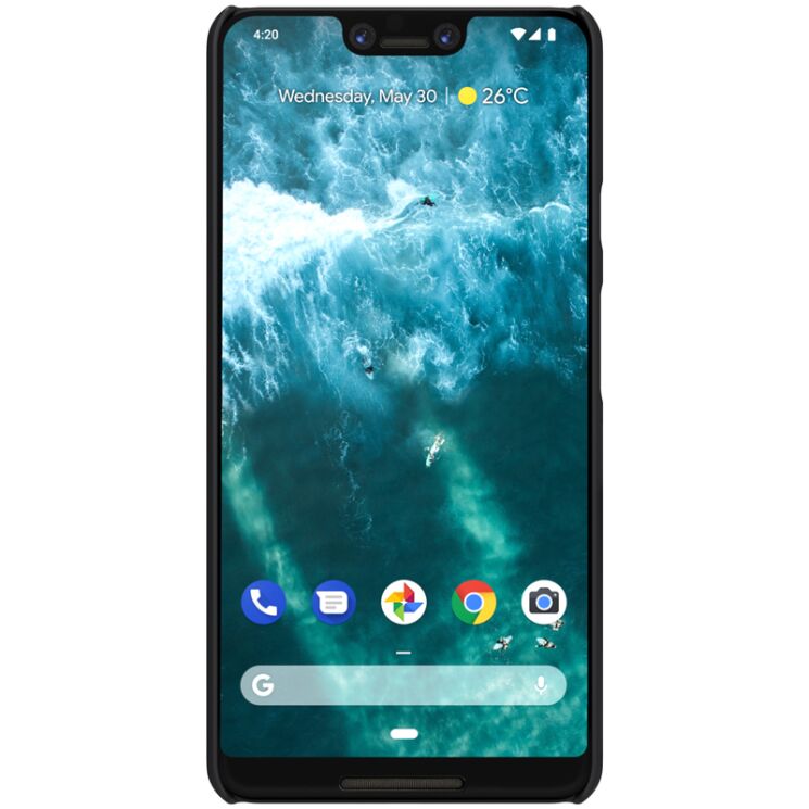 Пластиковый чехол NILLKIN Frosted Shield для Google Pixel 3 XL - Black: фото 2 из 12