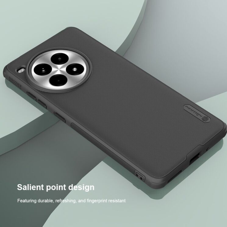 Пластиковый чехол NILLKIN Frosted Shield Pro Magnetic для OnePlus Ace 3 Pro - Black: фото 10 из 20